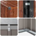 vidaXL Cabanons de jardin Marron 137 x 81 x 180 cm Métал