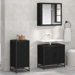 vidaXL Buffet Chêne noir 35.5 x 35 x 76 cm Bois d'ingénierie