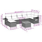 vidaXL Salon de jardin avec coussins 8 Pièces beige résine tressée