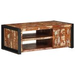 vidaXL Table basse multicolore 90x50x36 cm bois de récupération massif
