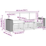 vidaXL Ensembles de canapés 3 pc Bois d'Acacia Massif