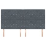 vidaXL Tête de Lit en Velours Argyle Manuel Gris foncé 180 cm Velours