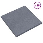 vidaXL Dalles de Protection Anti-Chute 18 Pièces Gris 50 x 50 cm