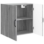 vidaXL Armoire Murale 59 x 31 x 60 cm Bois d'ingénierie Sonoma gris