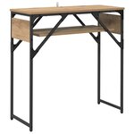 vidaXL TableConsole Chêne artisanal 75x30x75cm Bois d'ingénierie