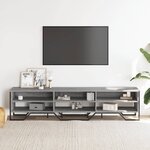 vidaXL Meuble TV sonoma gris 180x34x41 cm bois d'ingénierie