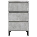 vidaXL Table de chevet gris béton 40x35x70 cm bois d'ingénierie