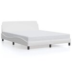 vidaXL Cadre de lit Dover blanc 160x200 cm similicuir