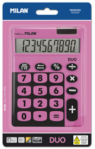 Calculatrice de bureau 10 chiffres Duo  rose