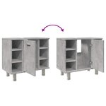 vidaXL Armoire de salle de bain Gris béton 60x32x53 5 cm Aggloméré