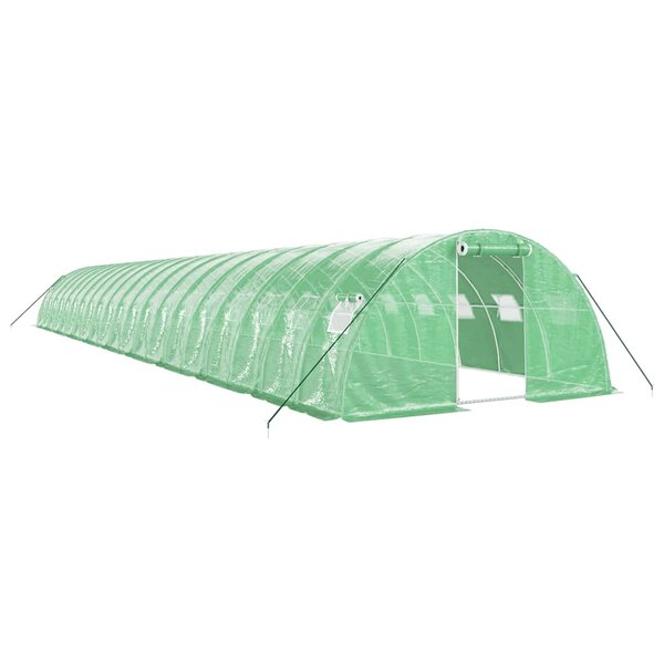 vidaXL Serre avec cadre en acier vert 80 m² 20x4x2 m