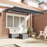 vidaXL Auvent Rétractable Anthracite 250 x 200 cm tissu