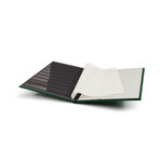 Classeur à bandes pour timbres 16 pages noires. Couleur - Vert