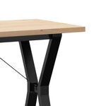 vidaXL Table à manger cadre en Y 100x50x75 5 cm bois pin massif fonte