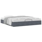 vidaXL Cadre de lit ottoman sans matelas gris foncé 200x200 cm velours