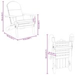 vidaXL Chaise de jardin Adirondack avec coussins bois massif d'acacia