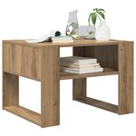 vidaXL Table basse Chêne artisanal 66 x 53 x 45 cm Bois d'ingénierie