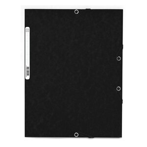 Chemise À Élastiques 3 Rabats Carte Lustrée 355g/m2 - Noir - X 50 - Exacompta