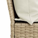 vidaXL Salon de jardin avec coussins 3 Pièces beige résine tressée