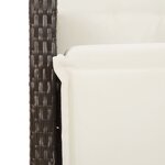 vidaXL Ensemble de bistro de jardin 11 Pièces coussins marron poly rotin