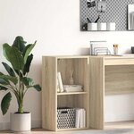 vidaXL Bibliothèque à 2 niveaux Chêne sonoma Bois d’ingénierie
