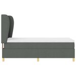 Lit Box Spring vidaXL avec matelas gris foncé 90x200 cm en tissu