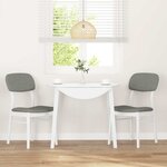 vidaXL Chaises à manger coussins 2 Pièces blanc bois massif caoutchouc