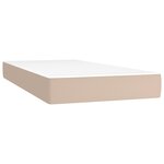 vidaXL Sommier à lattes de lit matelas cappuccino 120x190cm similicuir