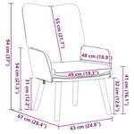 Chaise Relaxante vidaXL Gris Foncé Tissu en Laine Bouclée