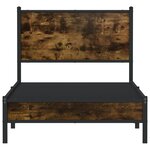 vidaXL Cadre de lit en métal sans matelas chêne fumé 80x200 cm