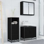 vidaXL Cabinet de salle de bain Chêne noir 35 x 37.5 x 100 cm