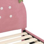 vidaXL Cadre de lit pour enfants avec tête de lit Rose 90 x 200 cm