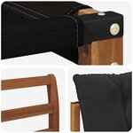vidaXL Ensemble de canapés d'extérieur 7 pc Naturel et Noir