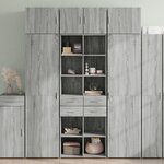 vidaXL Armoire de rangement sonoma gris 70x42 5x225 cm