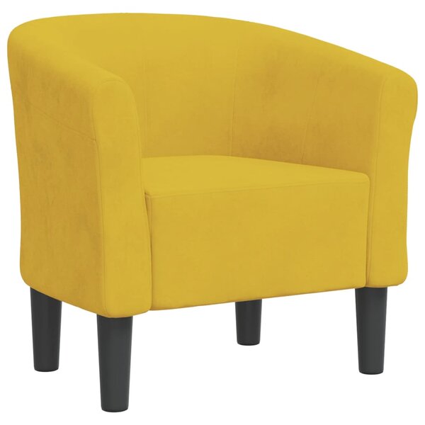 vidaXL Fauteuil cabriolet jaune velours