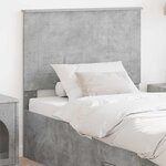 vidaXL Tête de lit avec tête de lit Gris béton 90 cm Bois d'ingénierie