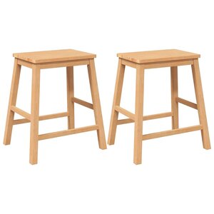 vidaXL Chaises de bar lot de 2 bois massif d'hévéa