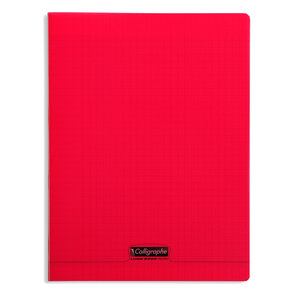 Cahier Polypro Piqué 24x32cm 96 pages séyès 90 g Rouge CALLIGRAPHE