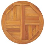 vidaXL Dessus de table Bois de teck solide Rond 2 5 cm 80 cm