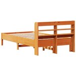 vidaXL Cadre de lit sans matelas cire marron 100x200cm bois pin massif