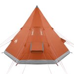 vidaXL Tente de camping tipi 4 personnes orange imperméable