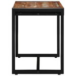 vidaXL Banc multicolore 80x35x45 cm bois massif récupération