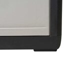 vidaXL Armoire de rangement de jardin avec 3 étagères Noir et gris