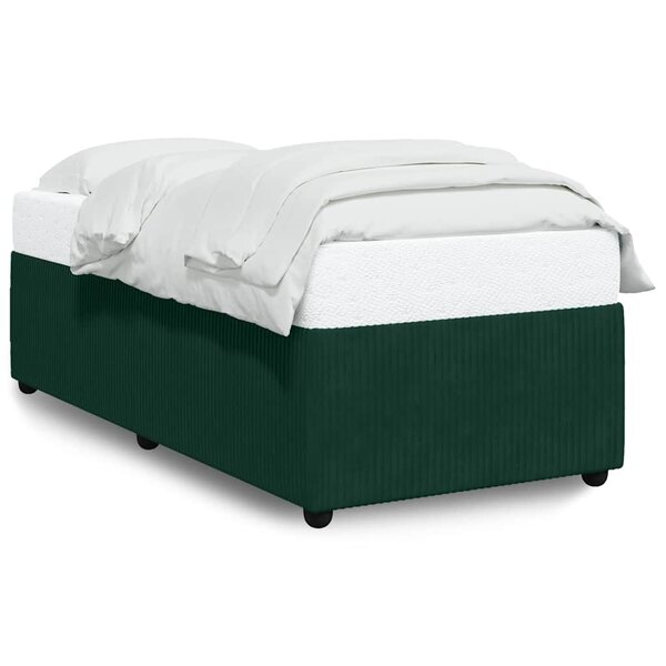 vidaXL Cadre de lit sans matelas vert foncé 80x200 cm velours
