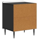 vidaXL Cabinet de chevet Noir 43 x 34 5 x 52 cm Bois d'ingénierie