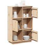 vidaXL Buffet haut 74x35x117 cm Bois massif de pin