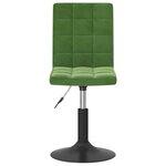 vidaXL Chaises pivotantes à manger lot de 4 vert foncé velours