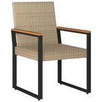 vidaXL Ensemble de meubles d'extérieur 4 Pièces Beige et blanc crème
