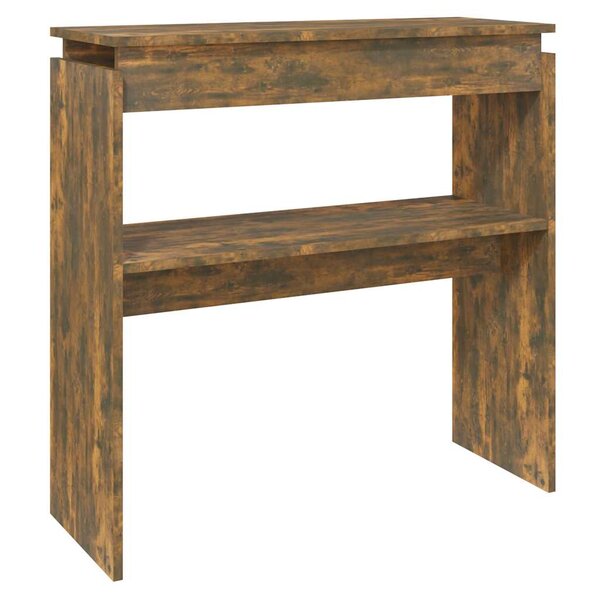 vidaXL Table console Chêne fumé 80x30x80 cm Bois d'ingénierie