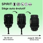 Siège auto isofix SPIRIT Groupe 0/1/2/3  0-10 ans  0-36 kg  40-150 cm  R 129- inclinable